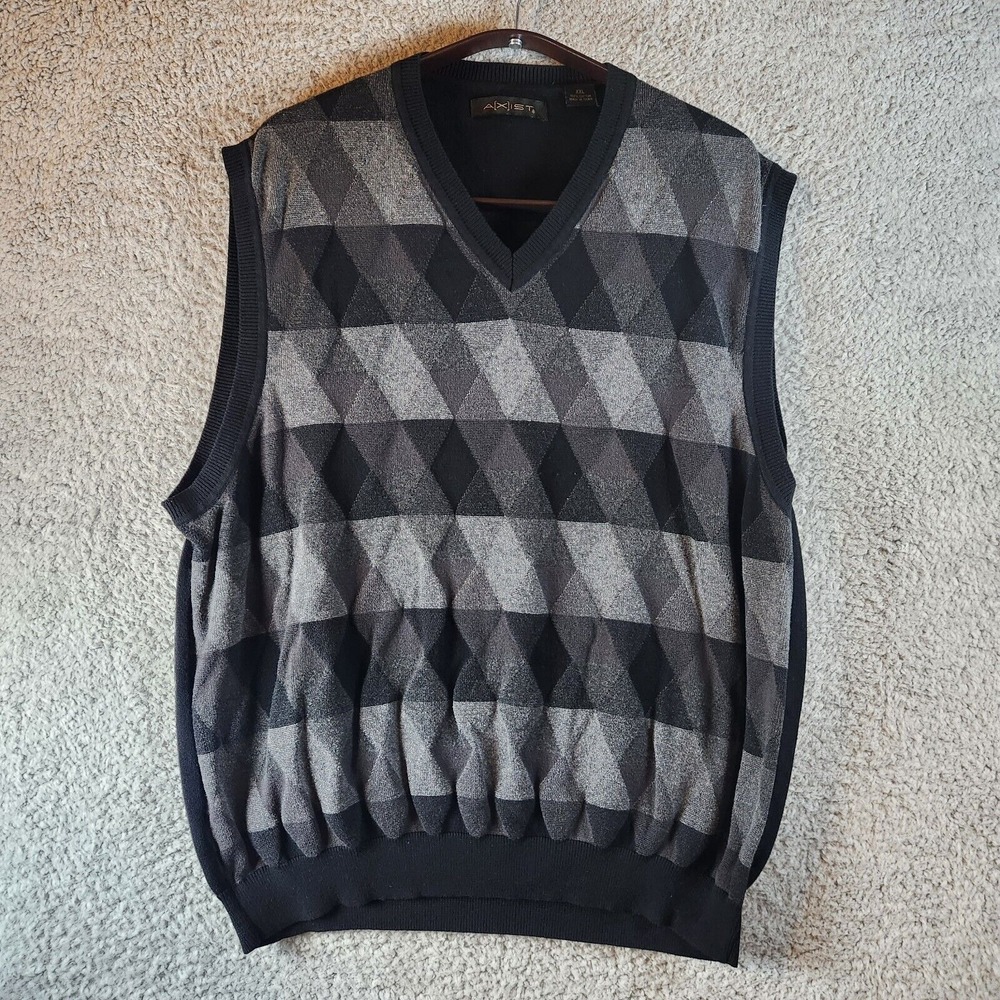 Axist Sweater Vest - Men's Size XXLβ - Black and Gray